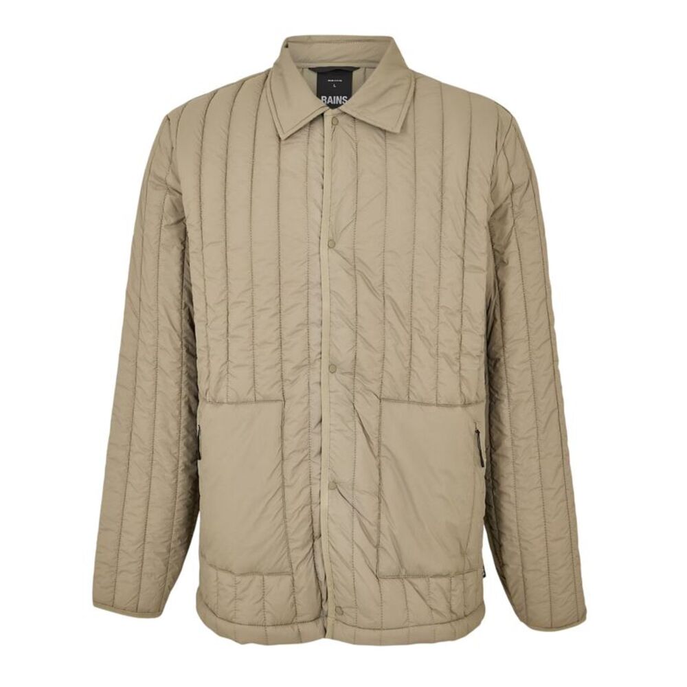 Rains Mens Banja Relaxed Fit Overshirt / Driftwood
